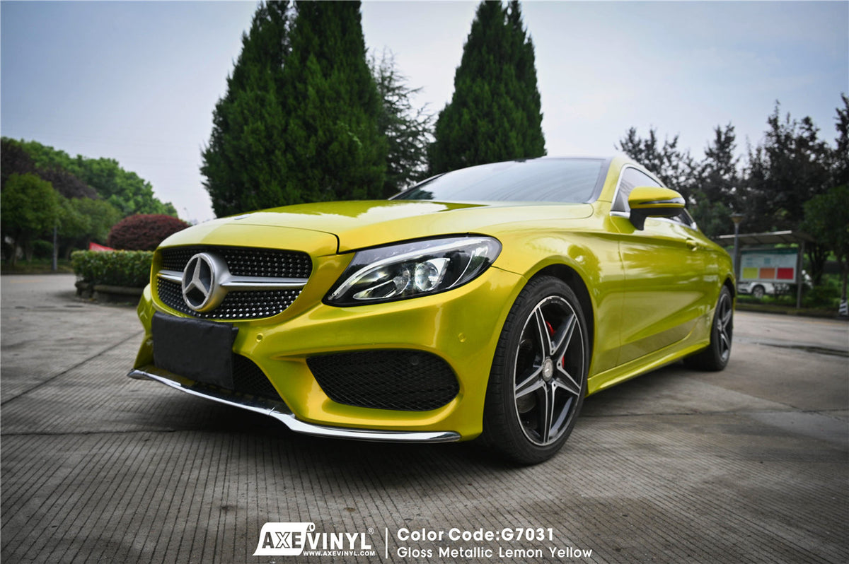メタリックポスター Gloss Metallic Lemon Yellow Vinyl – AXEVINYL