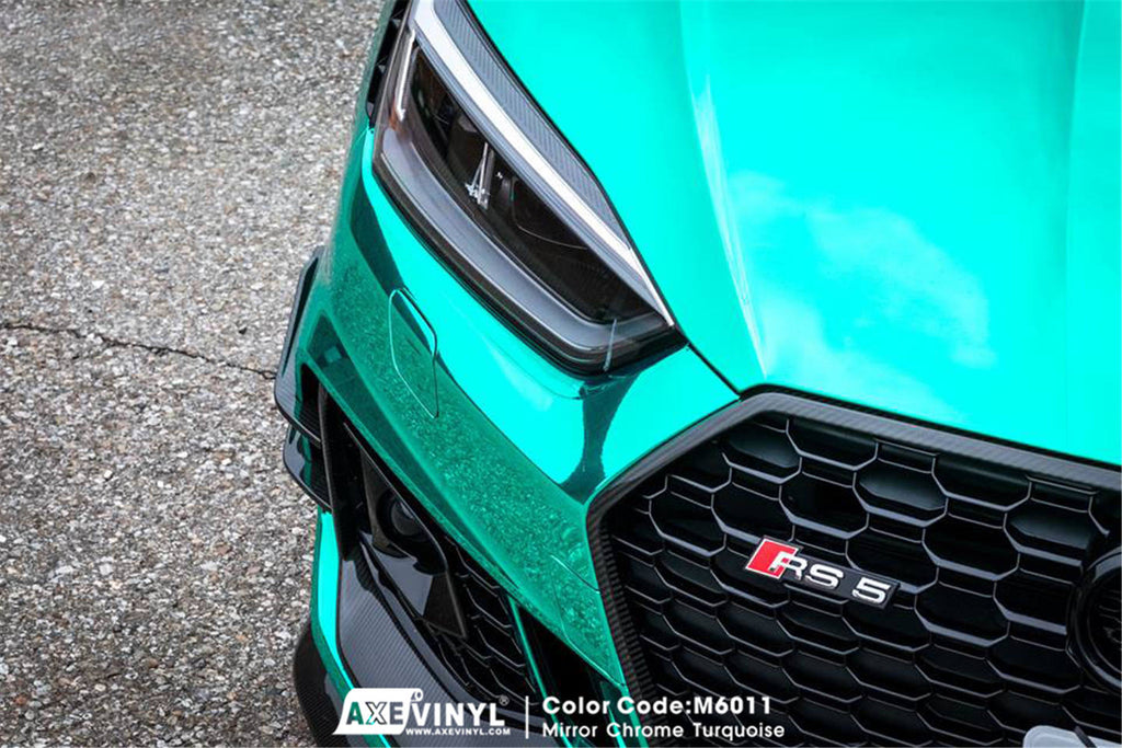 Mirror Chrome Turquoise Vinyl