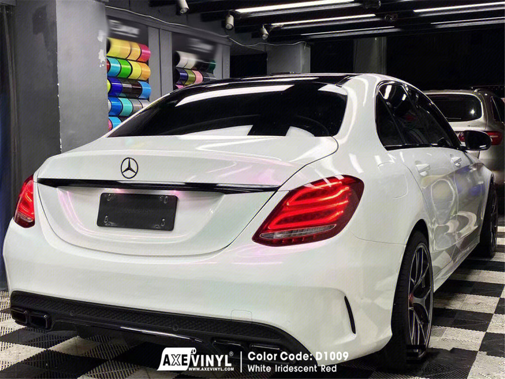 White Iridescent Red Vinyl