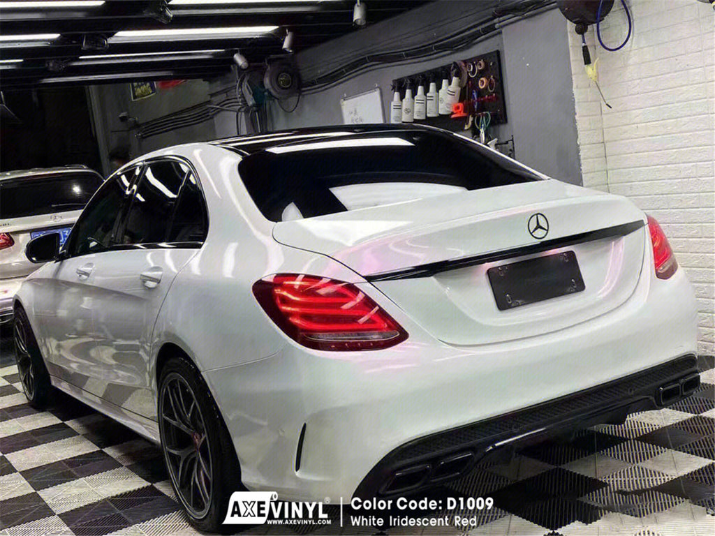 White Iridescent Red Vinyl