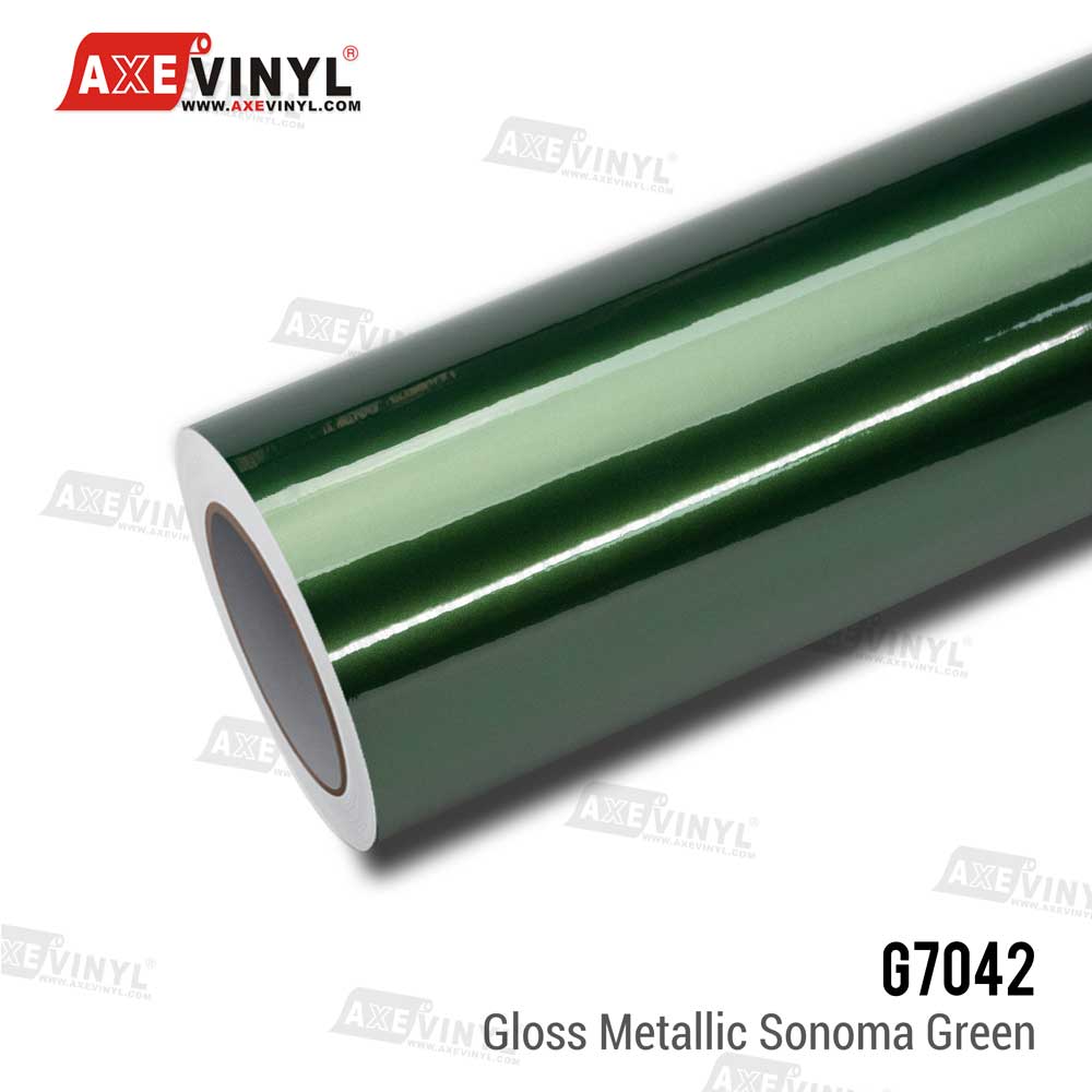 PET Super Gloss Metallic Sonoma Green Vinyl Wrap