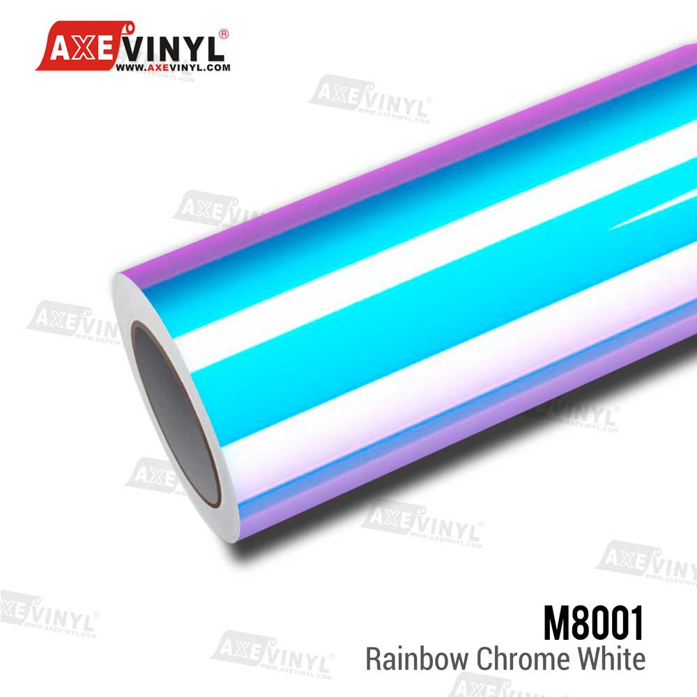 Premium rainbow chrome white vinyl wrap Mystic chrome vinyl wrap