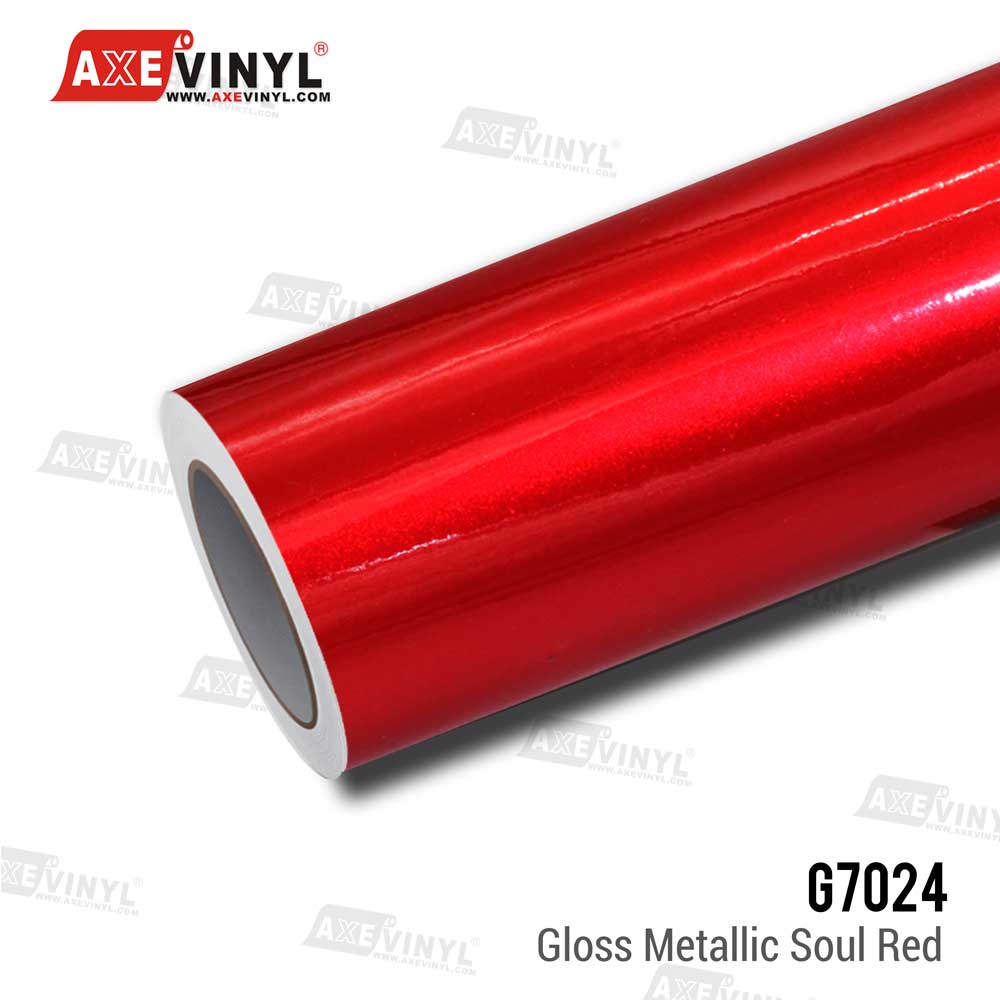 Gloss Metallic Soul Red Vinyl Wrap for Cars PET Liner – Car Vinyl Supplier