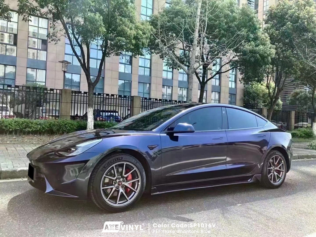 PET Flake Phantom Blue Vinyl