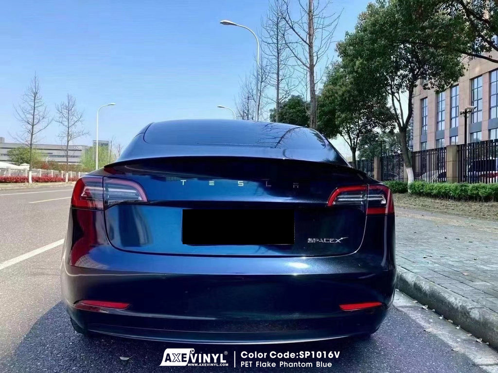 PET Flake Phantom Blue Vinyl