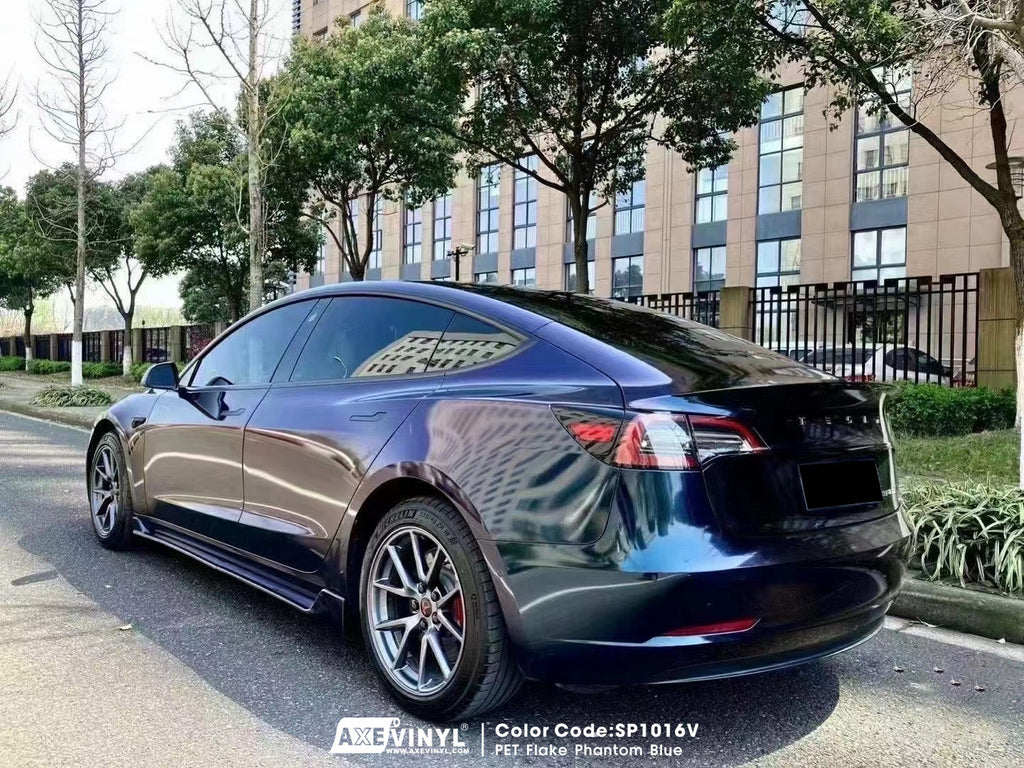 PET Flake Phantom Blue Vinyl