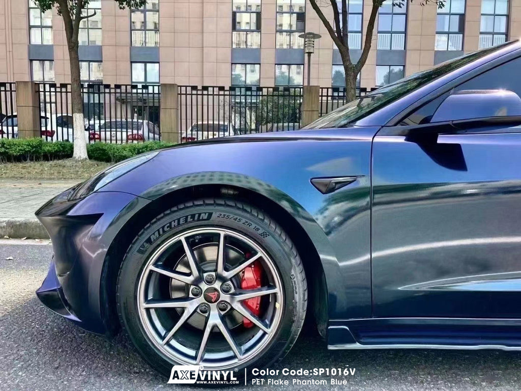 PET Flake Phantom Blue Vinyl