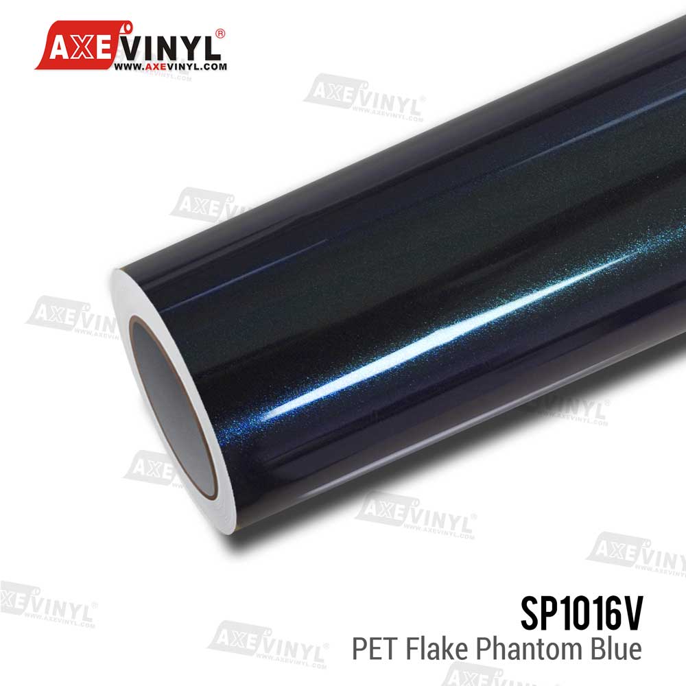PET Flake Phantom Blue Vinyl