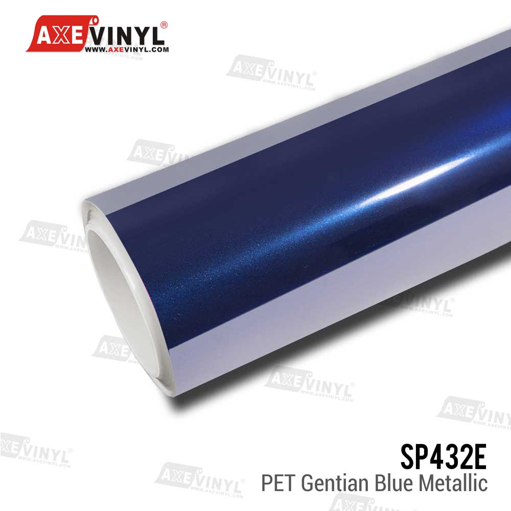 PET Gentian Blue Metallic Vinyl – AXEVINYL