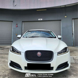 White Iridescent Blue Vinyl