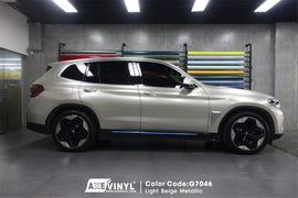 Light Beige Metallic Vinyl