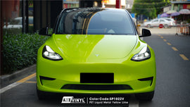 PET Liquid Metal Yellow Lime Vinyl