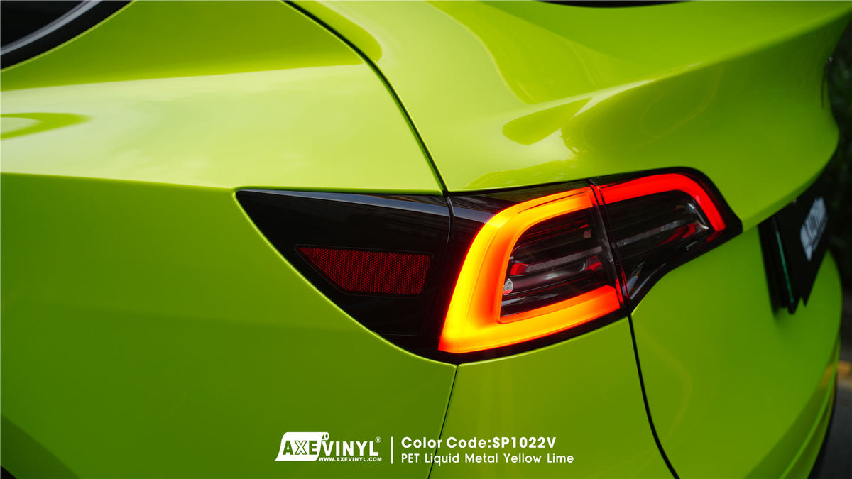 PET Liquid Metal Yellow Lime Vinyl – AXEVINYL