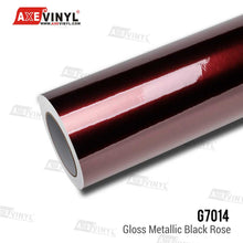 Load image into Gallery viewer, Gloss Metallic Black Rose Vinyl