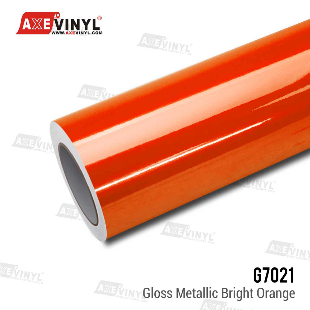 Gloss Metallic Bright Orange Vinyl