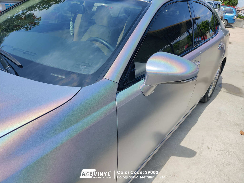 Gloss Holographic Silver Vinyl