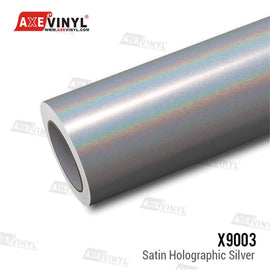 Satin Holographic Silver Vinyl