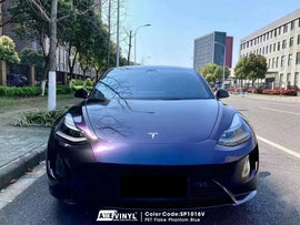 PET Flake Phantom Blue Vinyl