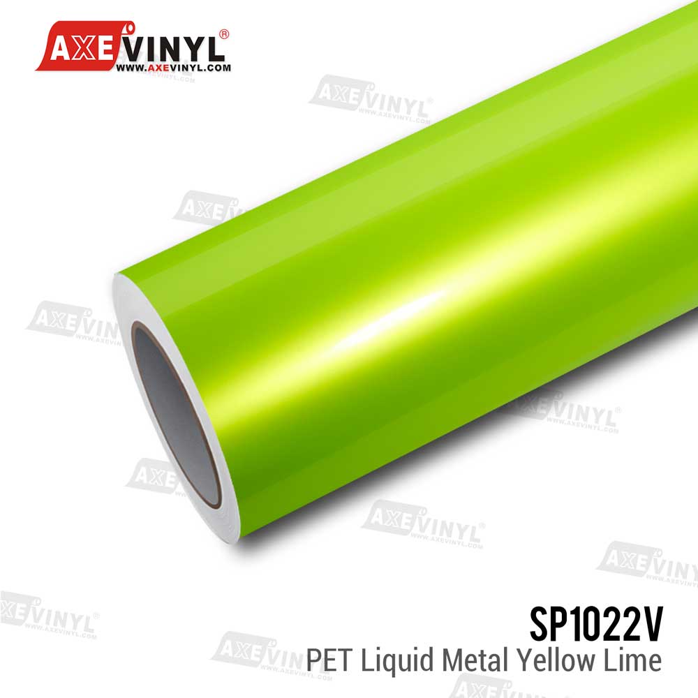 PET Liquid Metal Yellow Lime Vinyl – AXEVINYL