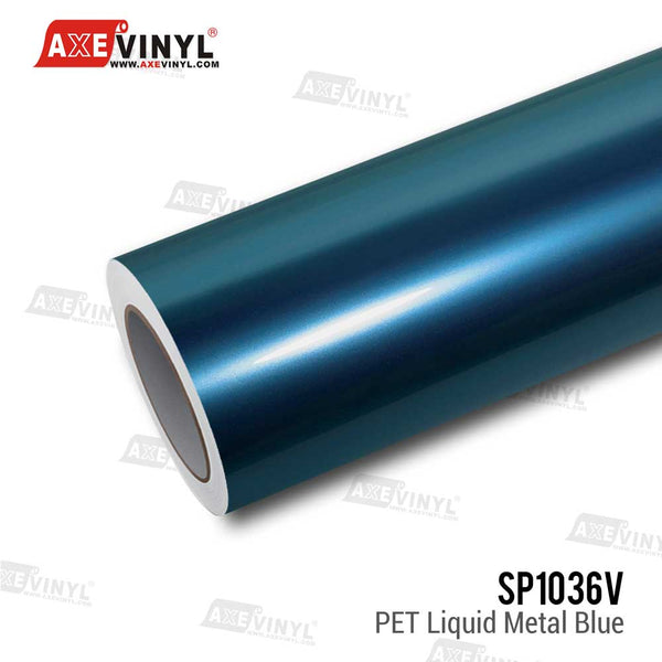 PET Liquid Metal Blue Vinyl – AXEVINYL