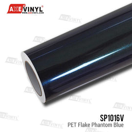 PET Flake Phantom Blue Vinyl
