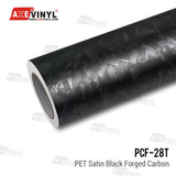 PET Satin Black Forged Carbon Vinyl