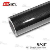 PET BlackSilver Carbon Fiber Vinyl