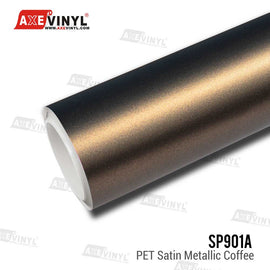 PET Satin Metallic Coffee Vinyl