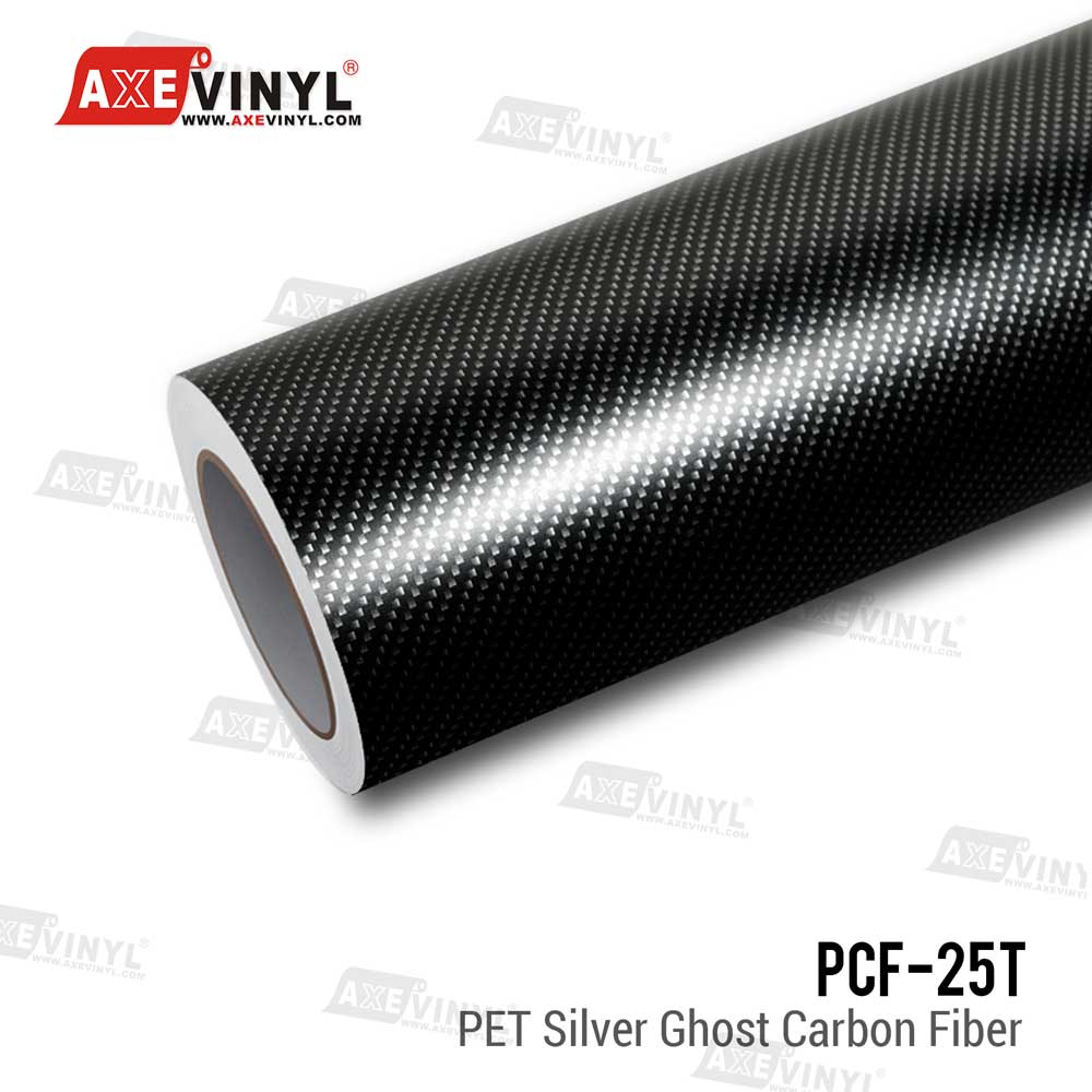 PET Silver Ghost Carbon Fiber Vinyl