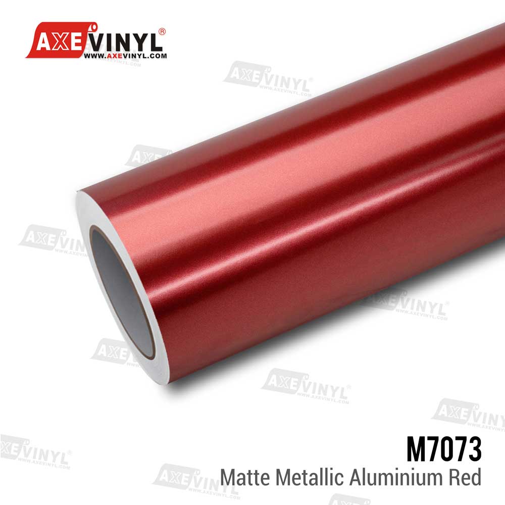 Matte Metallic Aluminium Red Vinyl